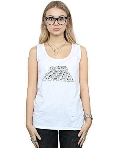 Image of Star Wars The Rise of Skywalker Trooper Filled Logo Women's Vest White Small