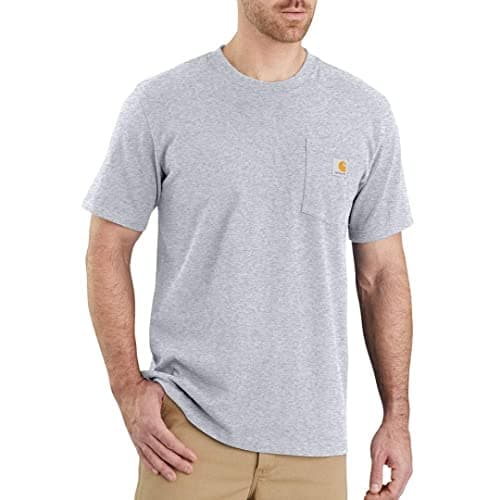 Image of Carhartt Herren K87 Pocket S/S T-Shirt T-Shirt, Grau Meliert, XS