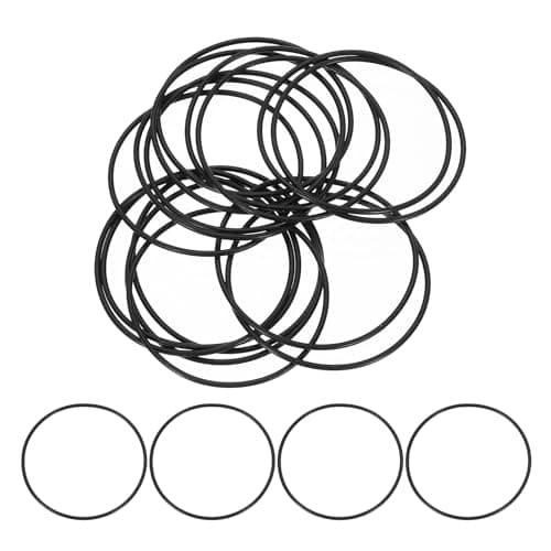 Image of sourcing map 25Pcs AS-034 O-rings, Nitrile Rubber O-Rings 2-1/8" ID, 2-1/4" OD, 1/16" Width Round Sealing Gasket for Automotive Machine Plumbing Sealing Repair (70 Durometer, Black)