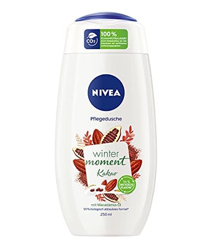 Image of NIVEA Winter Moment Cocoa Shower care (250 ml), Winter Shower Gel with the Warm Fragrance of Cocoa, Cream Shower gel with Macadamia Oil