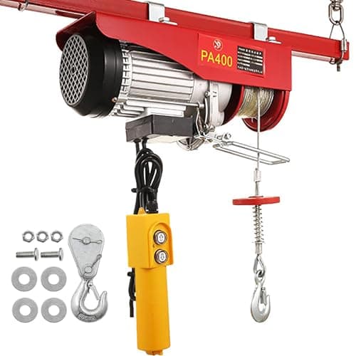 Image of 200-1000kg Electric Hoist with Remote Control, 510W Pure Copper Motor, 20M Lifting Height, Small Lifting Hoist for Warehouse and Cargo Handling (1000kg)