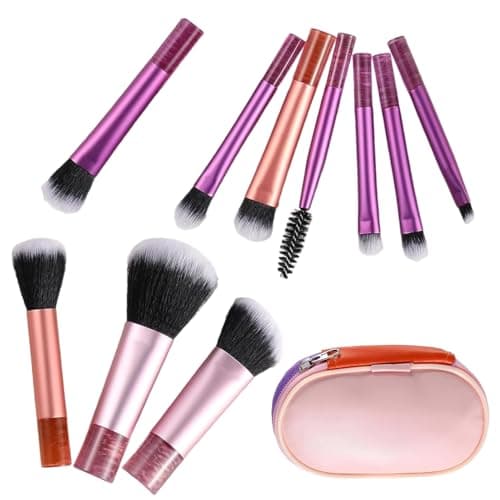 Image of 10 Pcs Travel Makeup Brushes – Mini Makeup Brush Set with Portable Case, Soft Bristles, Perfect for On-the-Go Beauty