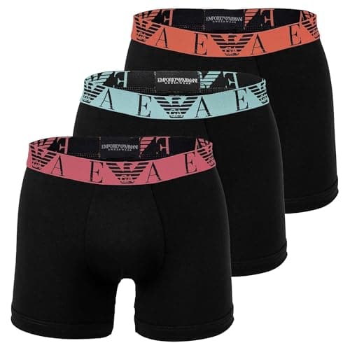 Image of Emporio Armani Men's Bold Monogram 3-Pack Boxer Black M