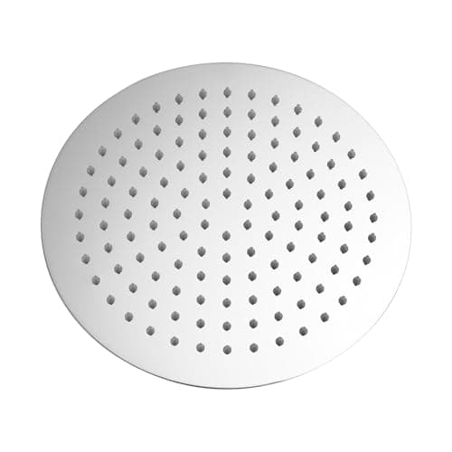 Image of Ibergrif M20293 Rain Shower Head, 8 Inch Round Fixed Showerhead, 304 Stainless Steel Ultra Thin Top Spray Shower Head with 126 Jets for Bathroom, Chrome