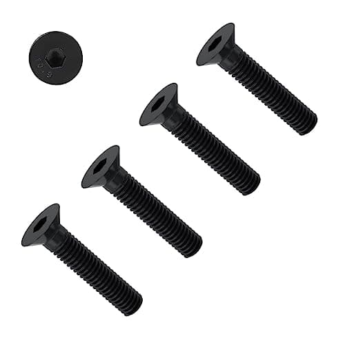 Image of TERF® M6 X 16mm Hex Socket Countersunk Black Machine Screw M6 (6mm) X 16mm Allen Key Bolts Hexagonal Socket Countersunk Machine Screws - Pack of 20