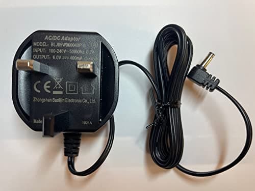 Image of Replacement for 6V 0.4A Charger for BT Digital Audio Baby Monitor 400 Parents Unit