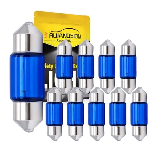 Image of Ruiandsion 24V 10W Festoon Bulb 300LM 6000K White Non-Polarity IP65 – Compatible with 31mm Truck SUV RV Festoon Socket – 4-Pack for Interior Lighting