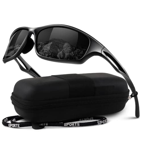 Image of LINVO Polarised Sports Sunglasses Mens Womens Driving Fishing Running Cycling Shades Wrap Around Frame UV400 Protection