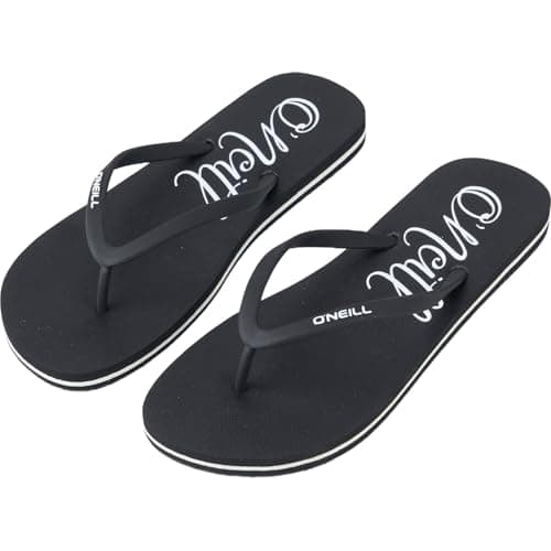 Image of O'NEILL Womens Profile Logo Flip Flops - Black Out - 7 UK