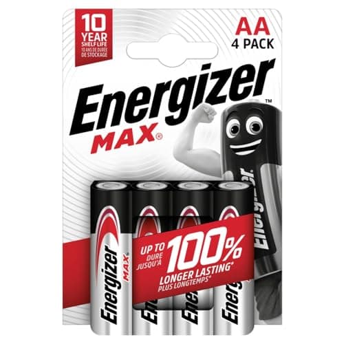Image of Energizer Max Alkaline Battery AA LR6, Pack of 4