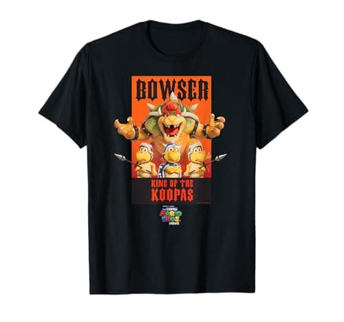 Image of The Super Mario Bros. Movie Bowser King of the Koopas Poster T-Shirt