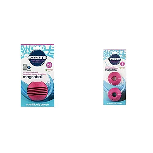 Image of Ecozone Magnoball - Anti-Limescale Ball for Washing Machine & Dishwasher Lasts up to 5 years & Magnoloo Anti Limescale Treatment For Toilets, Removes & Prevents Limescale, Lasts For Up To 5 Years