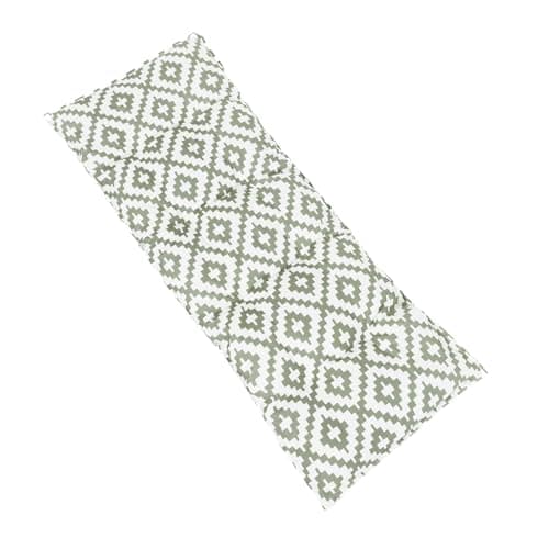Image of OHS 2 Seater Garden Bench Cushion Geometric Print Bench Seat Pad, Super Soft Comfortable Waterproof Outdoor Seat Cushions For Patio Furniture or Dining, Sage-110x40cm