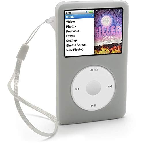 Image of iGadgitz MU-LUKA-SY8D Silicone Skin Case Cover compatible with Apple iPod Classic 80GB, 120GB & 6th Gen 160GB (Model with Depth of 10.5mm) - Clear
