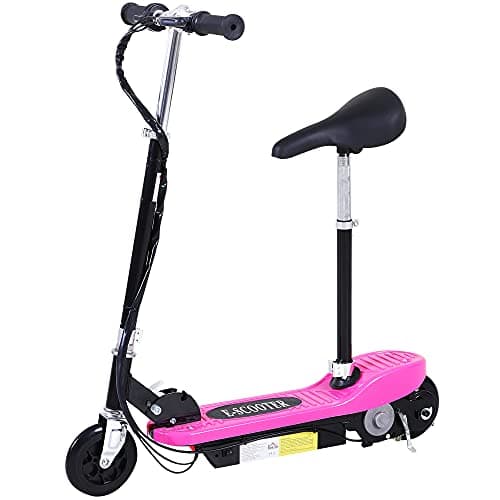 Image of HOMCOM Electric Scooter for Kids, Foldable Ride On Powered Scooter with 120W Motor, Top Speed 10 KM/H, Maximum Range 8 KM - Pink