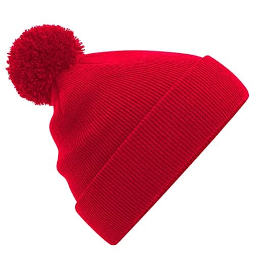 Image of Beechfield B426B Junior Original Pom Pom Beanie - Classic Red