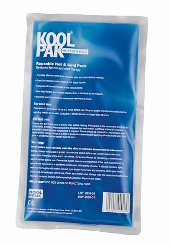 Image of Koolpak Reusable Hot & Cold Gel Pack – Large 16 × 28 cm Ice Pack for Injuries – Gel Ice Packs for Sports – Hot Cold Reusable Ice Packs for Pain Relief, Swelling & Muscle Recovery