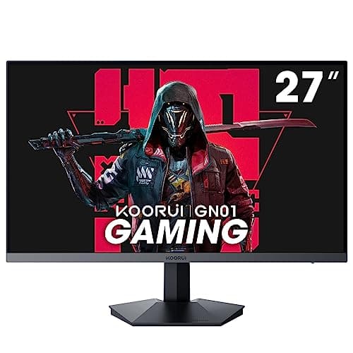 Image of KOORUI 27 Inch Gaming Monitor Full HD (1920 x 1080), 165 Hz,1ms, DCI-P3 90% Color Gamut, Adaptive Sync, (HDMI, DisplayPort) Black