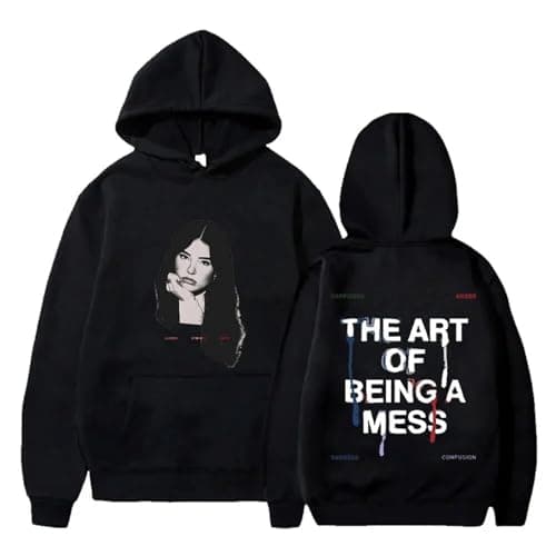 Image of Cditoia Hoodie for Women Men Print Singer Lauren Merch S-pencer Smith Tour Oversize Casual Long Sleeve Pullover Unisex Sweatshirt Tops-Black||m