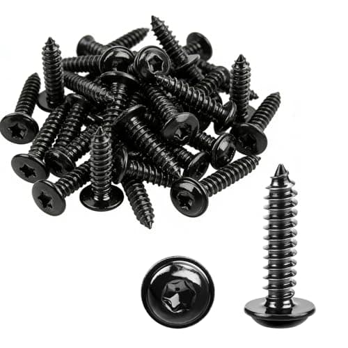 Image of 50Pcs M4 x 30mm 304 Stainless Steel Self-Tapping Screws, Torx Drive Black Security Screws for Wood, Metal & Heavy-Duty Projects – Fasteners