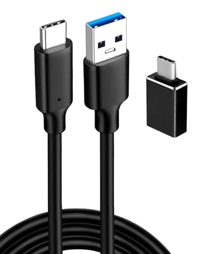 Image of USB-A to USB-C Charger Cable, 10Gbps 3A 60W Data Transfer Fast Charging Lead USB 3.2 to Type C Cord for iPhone 15/15 Pro PS5 Controller Xbox Series X/S Switch with Type-C to USB-A OTG Adapter (2M)
