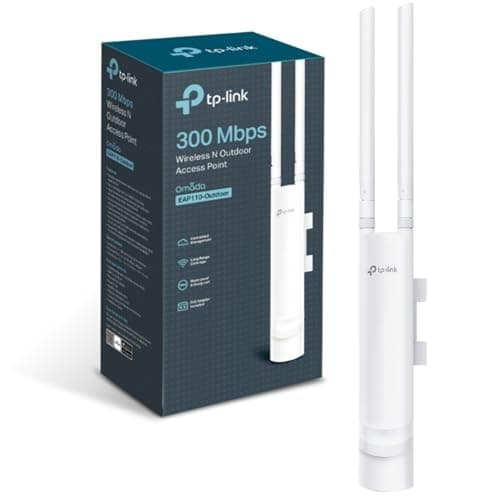 Image of TP-Link EAP110-Outdoor 300Mbps Wireless N Outdoor Access Points, 24V Passive PoE, Easily Wall or Ceiling Mount, Free EAP Controller Software - White