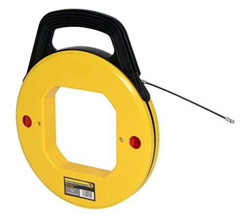 Image of C.K Tools Flexible Nylon 25m Cable Fish Tape Reel, 4mm Ø Low Friction Draw Tapes, Electric Wire Puller, Access Fishing Tool, Pulling Rods for Electrician, Electrical Rod for Electricians CK 495053