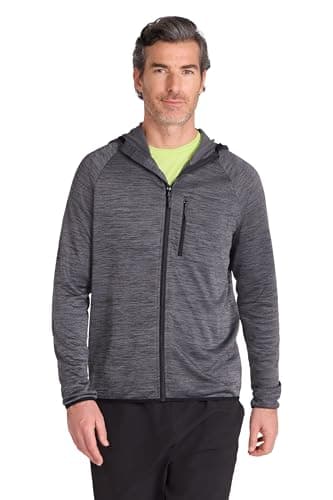 Image of Mountain Warehouse Marker Mens Active Hoodie - Lightweight & Quick Dry Sweatshirt with Zip Pocket - Spring Summer, Walking & Outdoors Grey XL