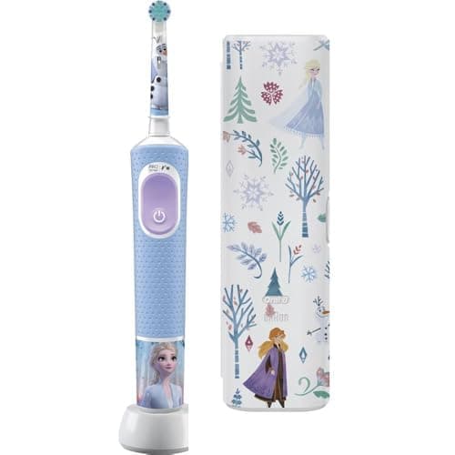 Image of Oral-B Pro Kids Electric Toothbrush for Children with Characters from the Film Frozen, Travel Case, Made in Braun Technology, for Children Over 3 Years