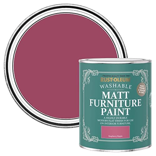 Image of Rust-Oleum Pink Furniture & Skirting Board Paint in Matt Finish - Raspberry Ripple 750ml