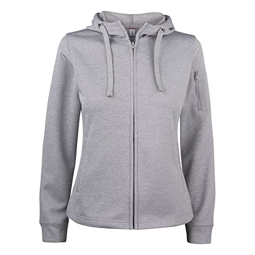 Image of CliQue Womens/Ladies Basic Active Full Zip Hoodie (L) (Grey Melange)