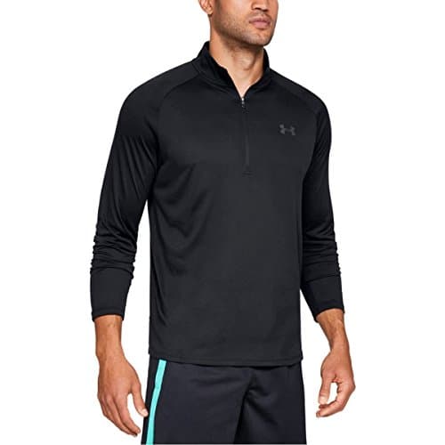 Image of Under Armour Mens UA Tech 1/2 Zip Pullover - Black/Charcoal - 3XL