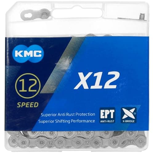 Image of KMC x12 EPT 12 Speed Chain, Dark Silver, 126 Links