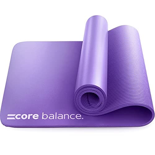 Image of Core Balance Pilates Mat, Extra Thick Foam 10mm, Non Slip, Exercise Fitness Yoga, Compact Lightweight With Carry Strap, 180cm x 60cm x 1cm