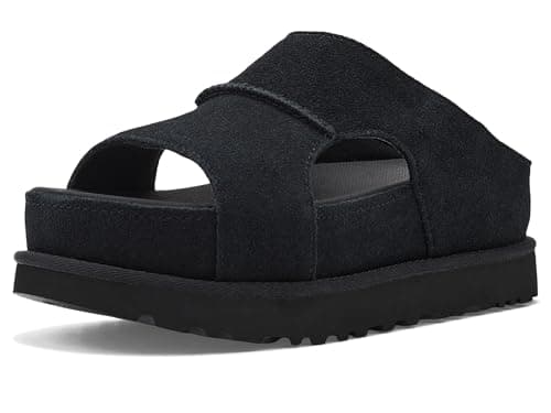 Image of UGG womens Goldenstar Hi Cutout Slide, Black, 8