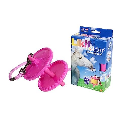 Image of Likit Holder Glitter Pink | Stable Toy for Horses, use with Likit Horse Treats | Help Horse Boredom | Glitter Pink