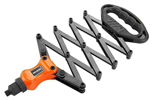 Image of TOOLSTEK WOKIN 32 Inch Lazy Tongue Tong Hand Riveter with 5 Nosepieces Pop Rivet Gun Single Pull Action Riveter Fast Riveting Folding Extending Rivet Gun Suitable for Aluminum Stainless Steel Rivets