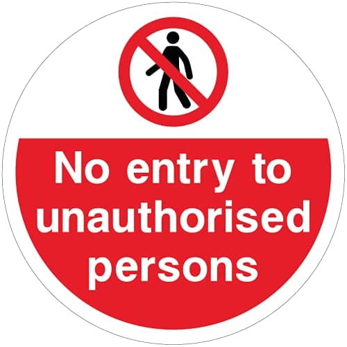 Image of Prohibition Floor Graphics - No Entry - 400 mm - Anti-slip - Heavy Duty - Self-adhesive