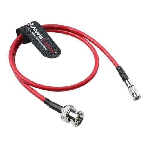 Image of Alvin's Cables Micro BNC to BNC Cable 12G-SDI High Speed 4K UHD Video Coaxial Cable, 75 Ohm Ultra-Slim for Blackmagic Video Assist 5" Monitor, Red 50CM|19.7inches
