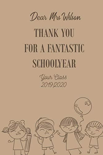 Image of Mrs Wilson: Best Teacher Gift - Personalized Blank Lined Journal Notebook From Pupil For Teachers