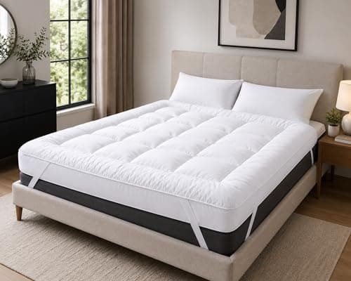 Image of GMTEXTILES II II HOTEL QUALITY(Microlite) MICRO FIBER MATTRESS TOPPER THICK 5 CM, BOX STITCHED IN, ANTI ALLERGENIC Double(137X190cm)