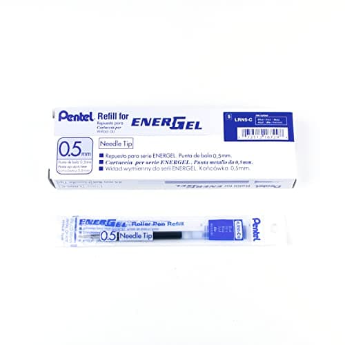 Image of Pentel 0.5 mm EnerGel Ink Refills - Blue Ink (Pack of 12 Refills)