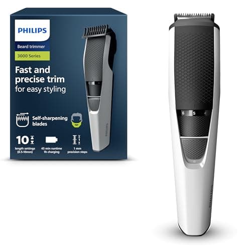 Image of Philips Beardtrimmer Series 3000 - 10 Length settings - Lift & Trim system - Stainless steel blades - Skin-friendly blades - Easy to clean - BT3206/14