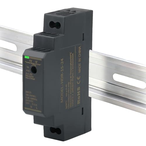 Image of Switching Power Supply 15W 24V Ring Transformer Din Rail for Doorbell System Industrial Automation Equipment, Ring Doorbell Transformer with LED Indicator HDR 15W 24V 0.63A