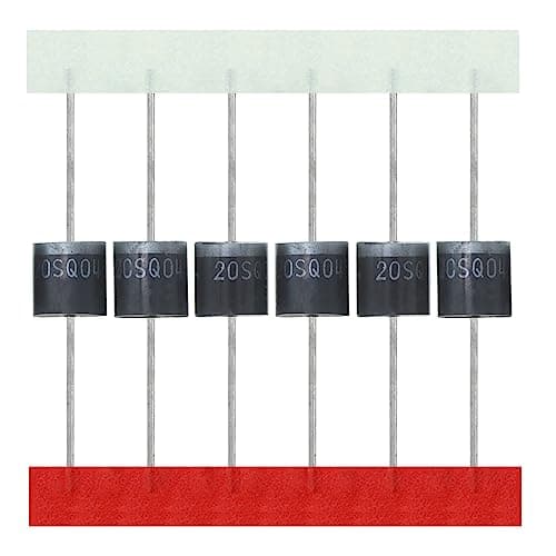 Image of AUKENIEN 20SQ045 Schottky Barrier Rectifier Diode 20A 45V 20 Amp 45 Volt Electronic Silicon R-6 Axial Diodes for Solar Panel (Pack of 20pcs)