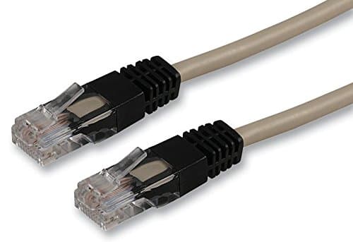 Image of Pro Signal 10m Grey Cat5e Crossover Ethernet Cable – RJ45 to RJ45 UTP Network Lead with Black Boots, High-Speed LAN Connection (PS11225)