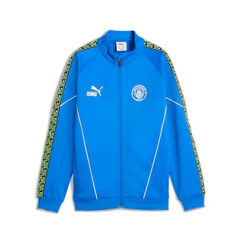 Image of PUMA Manchester City Kids Pre-Match King Anthem Jacket - Green - Size:15/16 Years