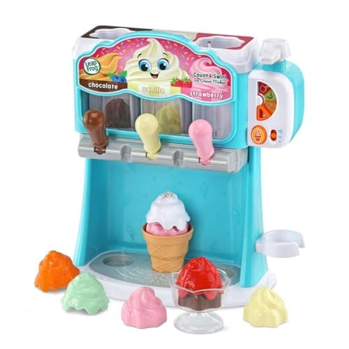 Image of LeapFrog Count and Swirl Ice Cream Maker Playset for Kids Ages 2 Years and up, Blue