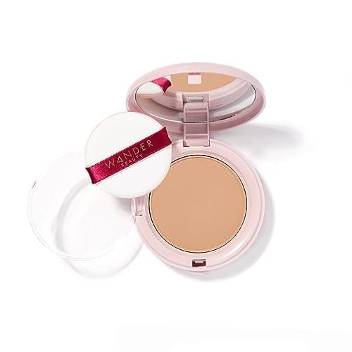 Image of Wander Beauty Wanderlust Powder Foundation - Golden Medium - Blurs and Evens Skin Tone - Perfects & Hydrates With Hyaluronic Acid, Aloe, Honeysuckle, & Vitamin E - Lightweight, Buildable Coverage