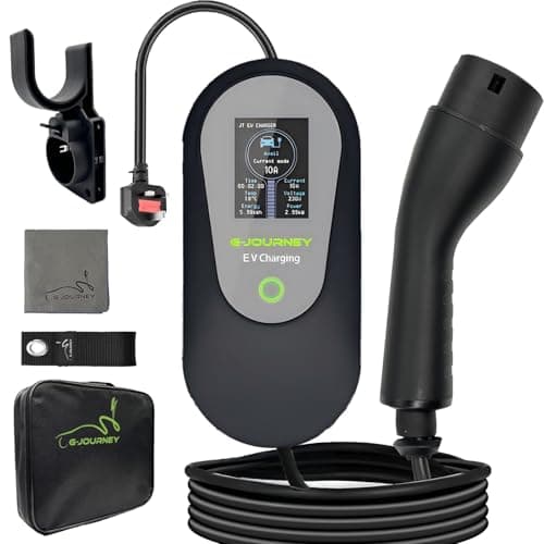 Image of G-Journey EV Charger Cable Type 2 To 3 Pin Plug 10M/32.81Ft, 6-8-10A Adjustable,2.3KW,1-12H Timer, EV Charger 3 Pin Type 2 Charging Cable Electric Car Charger 10A IP65 For EVS And PHEVS 